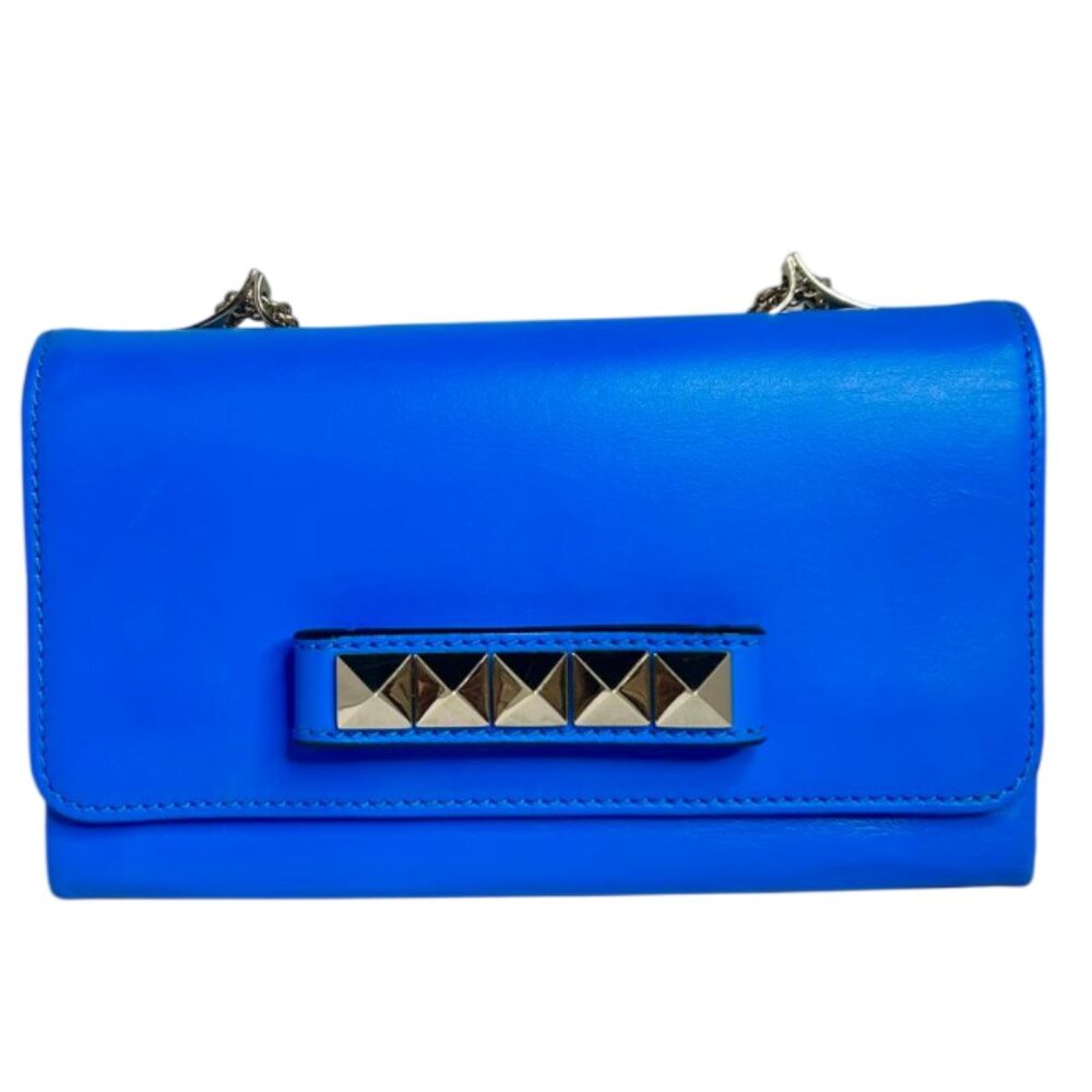 💎✨Authentic✨💎Valentino Garavani Shoulder Bag Blue Leather - Picture 3 of 11